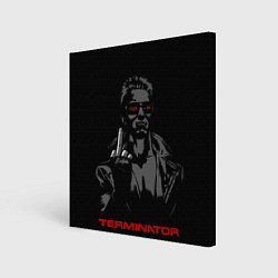 Холст квадратный Terminator - fuck you, цвет: 3D-принт