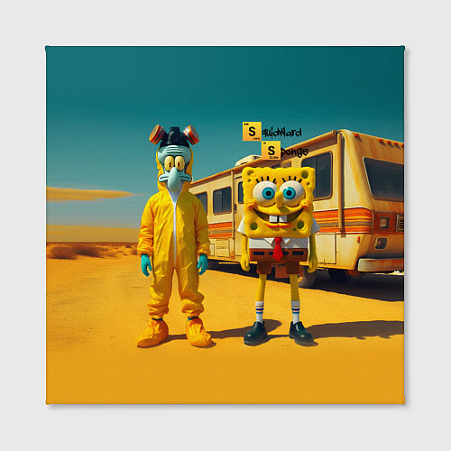 Картина квадратная Sponge Bob and Squidward - Breaking bad / 3D-принт – фото 2