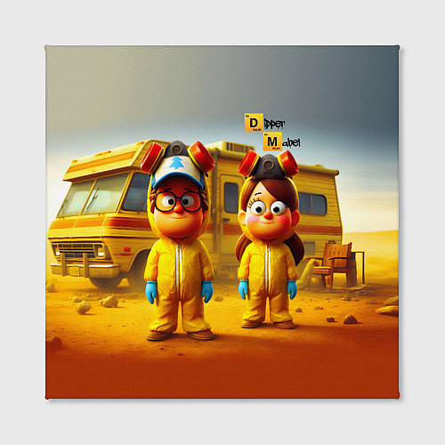 Картина квадратная Dipper and Mabel - Breaking bad soap opera / 3D-принт – фото 2