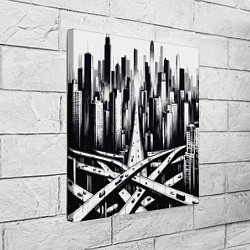 Холст квадратный American metropolis, цвет: 3D-принт — фото 2