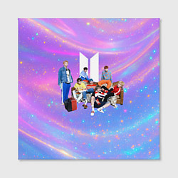 Холст квадратный BTS на диване, цвет: 3D-принт — фото 2