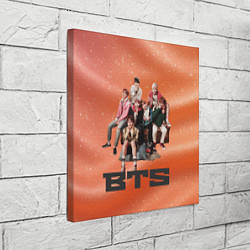 Холст квадратный BTS фотка на диване, цвет: 3D-принт — фото 2