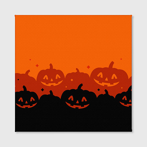 Картина квадратная Хэллоуин счастливые тыквы / 3D-принт – фото 2