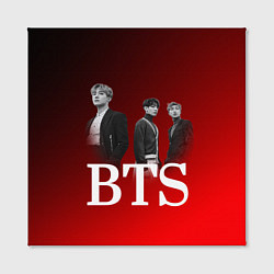 Холст квадратный BTS красно-черный фон, цвет: 3D-принт — фото 2