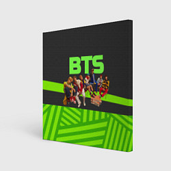 Холст квадратный BTS на стульях, цвет: 3D-принт