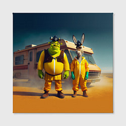 Холст квадратный Шрек и Данки пустились во все тяжкие, цвет: 3D-принт — фото 2