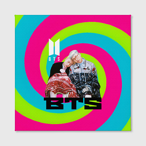 Картина квадратная BTS спиральный фон / 3D-принт – фото 2