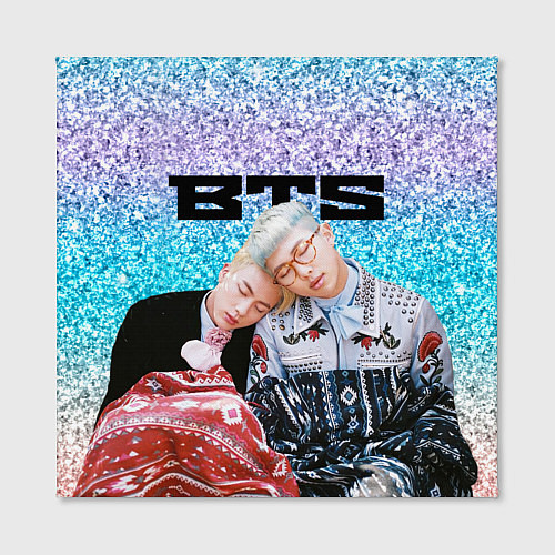Картина квадратная BTS блестящий градиент / 3D-принт – фото 2