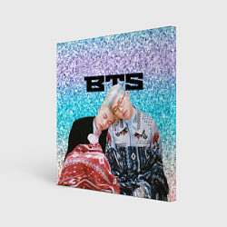 Холст квадратный BTS блестящий градиент, цвет: 3D-принт