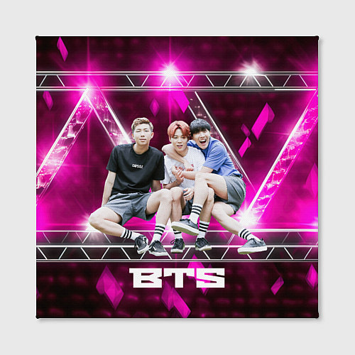 Картина квадратная BTS фон фиолетовой сцены / 3D-принт – фото 2