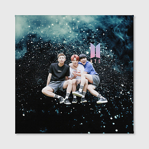 Картина квадратная BTS черный блестящий фон / 3D-принт – фото 2