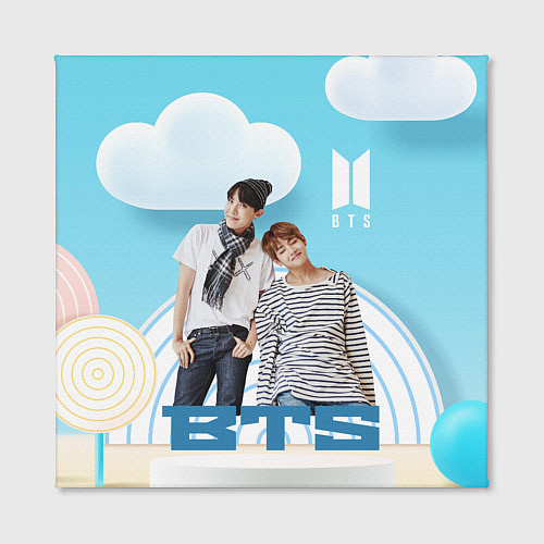 Картина квадратная BTS и объемная сцена / 3D-принт – фото 2