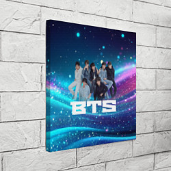 Холст квадратный BTS волнистый фон с блестками, цвет: 3D-принт — фото 2