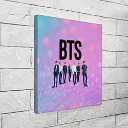 Холст квадратный BTS розовый боке, цвет: 3D-принт — фото 2