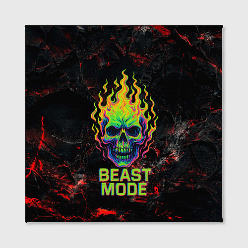 Картина квадратная Beast mode череп / 3D-принт – фото 2