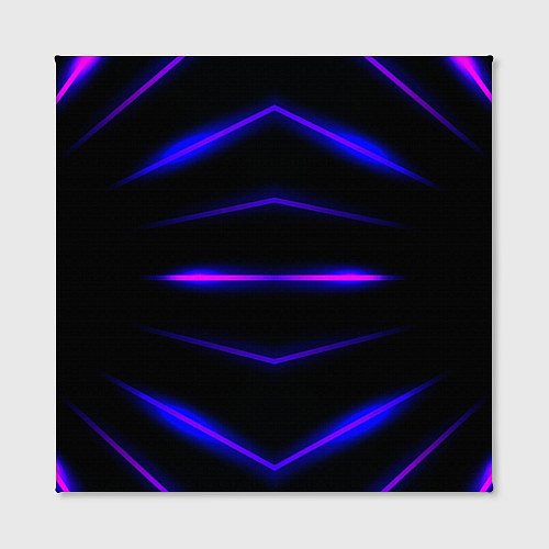 Картина квадратная Color black neon stripes / 3D-принт – фото 2