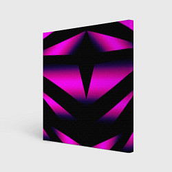 Холст квадратный Color black pink neon, цвет: 3D-принт