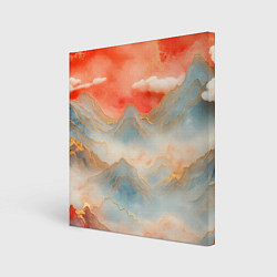 Холст квадратный Японский пейзаж, цвет: 3D-принт