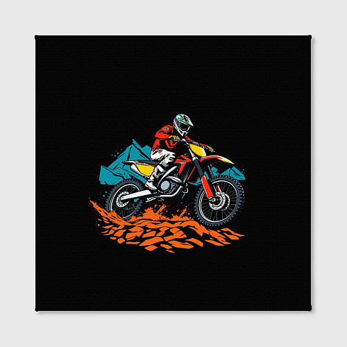 Картина квадратная Motocross and mountains / 3D-принт – фото 2
