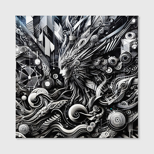 Картина квадратная Abstraction cyber pattern - ai art fantasy / 3D-принт – фото 2