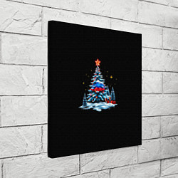 Холст квадратный New year, цвет: 3D-принт — фото 2