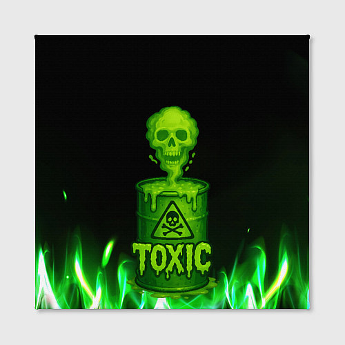 Картина квадратная Toxic череп из кислоты / 3D-принт – фото 2