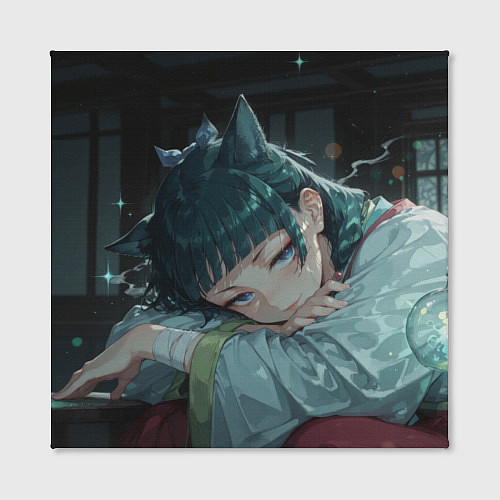 Картина квадратная Маомао с кошачьими ушками / 3D-принт – фото 2