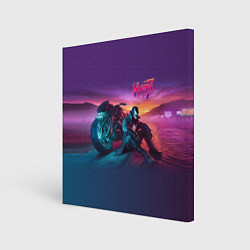 Картина квадратная Venom near his motorcycle - ai art fantasy