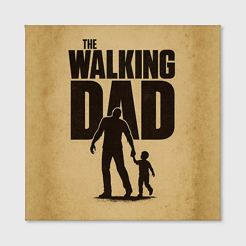 Картина квадратная The walking dad - каламбур / 3D-принт – фото 2
