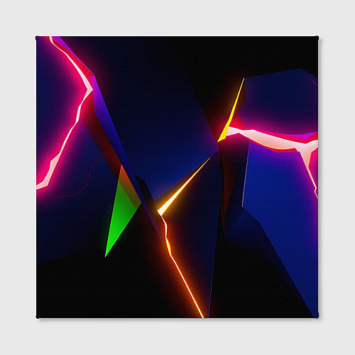 Картина квадратная Neon colored geometric / 3D-принт – фото 2