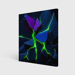 Холст квадратный Neon tile, цвет: 3D-принт