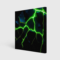 Холст квадратный Green split, цвет: 3D-принт