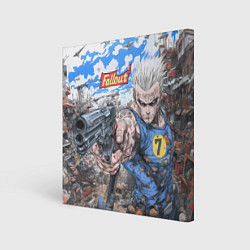 Холст квадратный Fallout комиксный стиль, цвет: 3D-принт