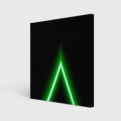 Холст квадратный Color neon green, цвет: 3D-принт