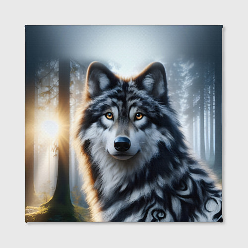 Картина квадратная Морда волка - Россия / 3D-принт – фото 2