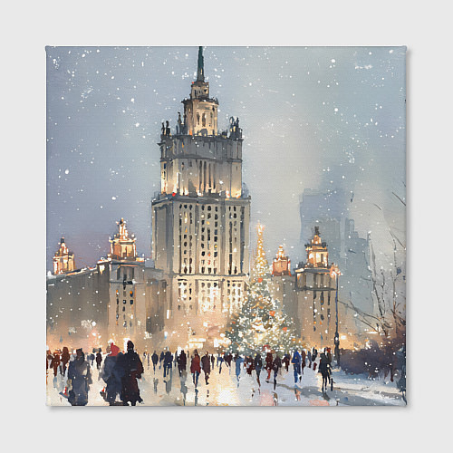 Картина квадратная Зимняя Москва / 3D-принт – фото 2