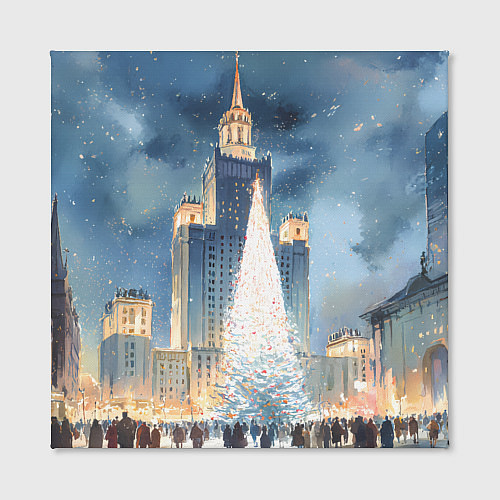 Картина квадратная Новый год в Москве / 3D-принт – фото 2