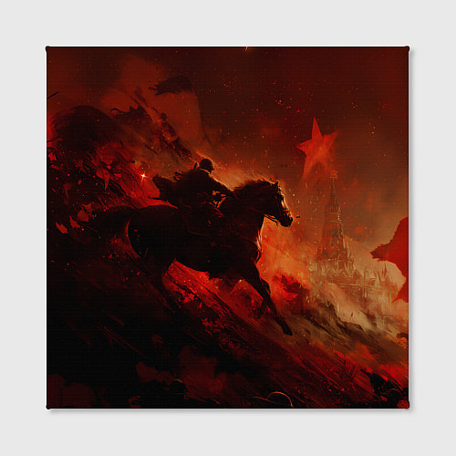Картина квадратная Всадник и красная звезда / 3D-принт – фото 2