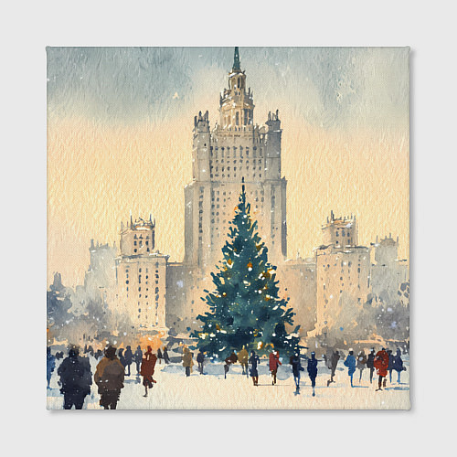Картина квадратная Москва новогодняя елка / 3D-принт – фото 2