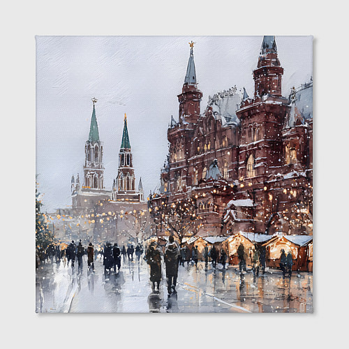 Картина квадратная Московский новогодний день / 3D-принт – фото 2