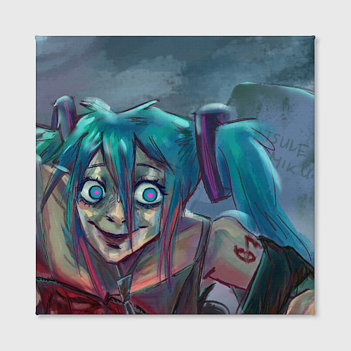 Картина квадратная Halloween Miku zombie / 3D-принт – фото 2