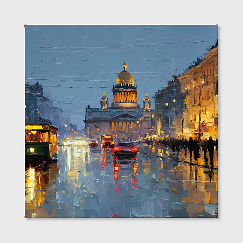 Картина квадратная Зимний Питер / 3D-принт – фото 2