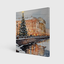 Картина квадратная Новогодняя елка в Питере