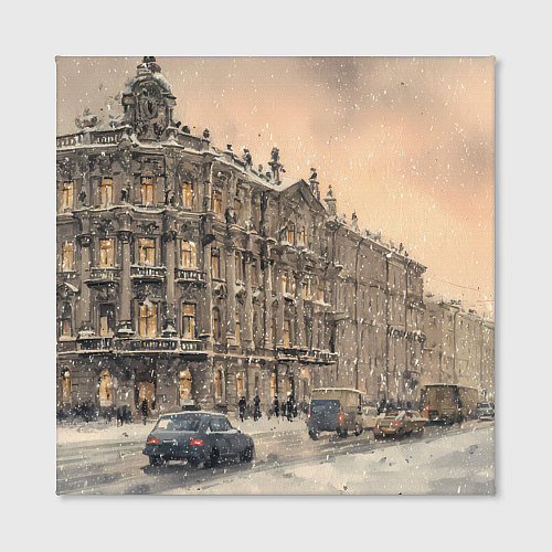 Картина квадратная Зима в Санкт-Петербурге / 3D-принт – фото 2