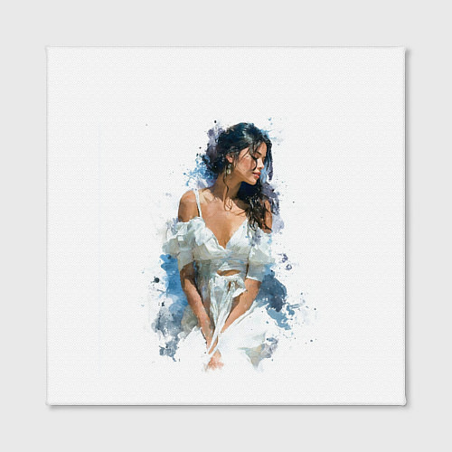 Картина квадратная Картина Момент тишины - Красивая девушка / 3D-принт – фото 2