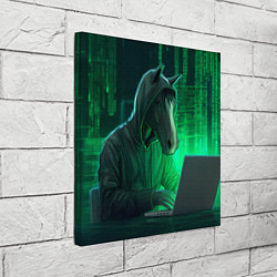 Холст квадратный Конь хакер, цвет: 3D-принт — фото 2