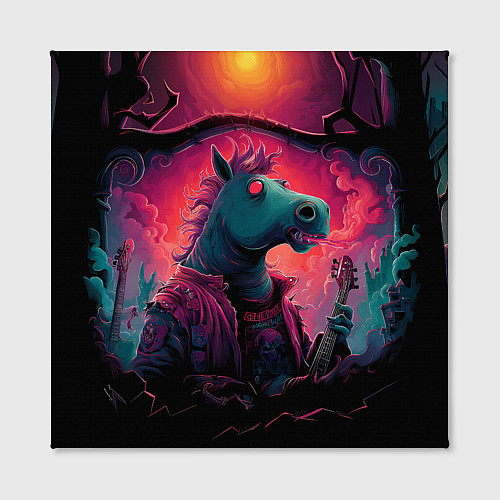 Картина квадратная Лошадь рок стиль / 3D-принт – фото 2