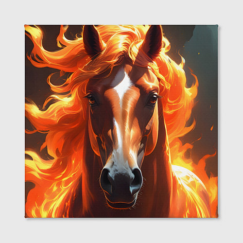 Картина квадратная Статная огненная лошадь / 3D-принт – фото 2
