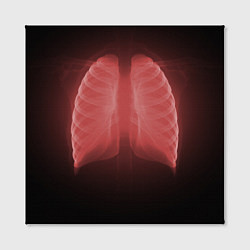 Холст квадратный Грудная клетка красная, цвет: 3D-принт — фото 2