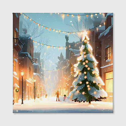 Картина квадратная Новогодняя елочка / 3D-принт – фото 2